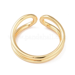 Кольцо из латуни с открытой манжетой&nbsp;RJEW-R143-01C-G