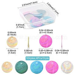 20 шт. 5 стиля подвески из натуральной ракушки капиз&nbsp;SSHEL-FS0001-07