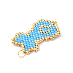 Подвески ручной работы из стеклянных бусин в форме кошки&nbsp;PALLOY-MZ00604-02