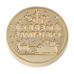 Серия счастливого Рождества сургучная печать латунная головка штампа&nbsp;LS-AJEW-M037-01G-01