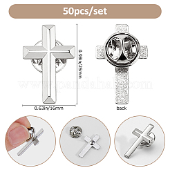 50 шт. религиозный корс сплав лацкан булавки задняя часть&nbsp;JEWB-FH0002-50P