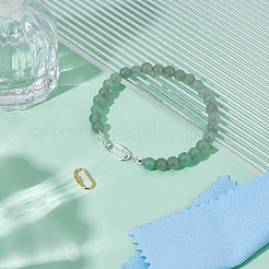 2 шт. 2 цвета 925 стерлингового серебра запирающийся карабин&nbsp;STER-UN0001-93