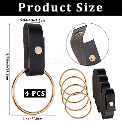 4шт держатель для полотенец из искусственной кожи&nbsp;HJEW-CN0001-34A