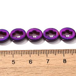 Гальванические нити из синтетических немагнитных гематитовых бусин&nbsp;G-L613-Z01-02C