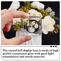 Стеклянные хрустальные шары-подставки для демонстрации&nbsp;AJEW-WH0314-623