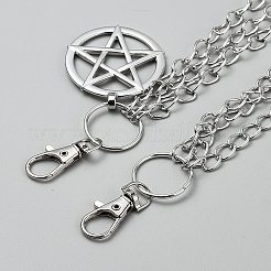 Сплав звезда 3 многослойные цепные ремни для брюк&nbsp;AJEW-WH20070-010B