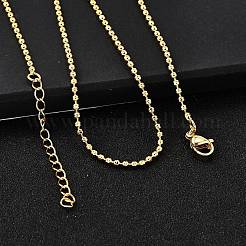 Ожерелья из круглой латунной цепочки толщиной 2 мм&nbsp;NJEW-M108-19G