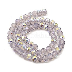 Запекание окрашенные прозрачные стеклянные бусины нити&nbsp;DGLA-A034-J8mm-B07