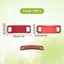 10 шт. пряжка для шнурка из сплава со стразами&nbsp;FIND-AR0006-26