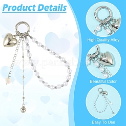 Подвесные украшения из пластика и ракушек&nbsp;HJEW-YW00340