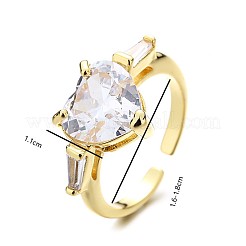 Регулируемые манжеты из латуни с кубическим цирконием для женщин&nbsp;JI1426