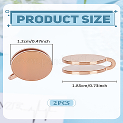 2 шт. серьги-клипсы из нержавеющей стали&nbsp;EJEW-LP0007-046RG