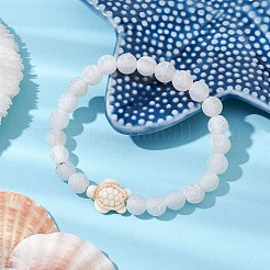 Браслеты из круглых бусин из натурального окрашенного выветренного агата&nbsp;BJEW-JB11078-01