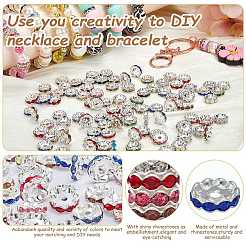 120 шт. Латунные бусины со стразами&nbsp;FIND-SZ0003-65A