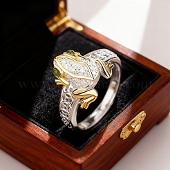 Латунные кольца с кристаллами и стразами&nbsp;FS-WG7BD91-01