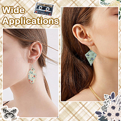 Наборы для изготовления деревянных висячих серег своими руками&nbsp;DIY-SP0005-03