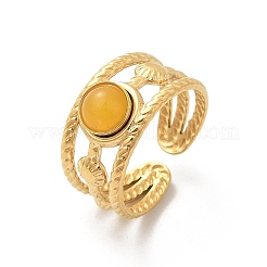 Кольца из натурального драгоценного камня&nbsp;RJEW-K290-14G