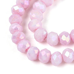 Антикоррозийные гальванические стеклянные бусины рондель&nbsp;LS-EGLA-T021-4mm-17-03