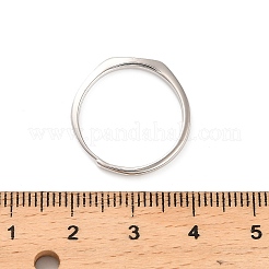 925 регулируемое кольцо из стерлингового серебра с родиевым покрытием&nbsp;RJEW-S397-01P-08