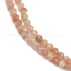 Нити бусин из натурального золота из солнечного камня&nbsp;LS-G-RM2025-01-4mm