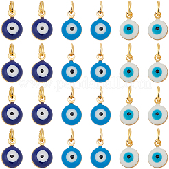 45шт 3 цвета латунные эмалевые подвески&nbsp;KK-BBC0023-04