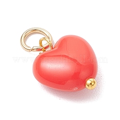 Непрозрачные акриловые брелоки сердца&nbsp;PALLOY-MZ00844