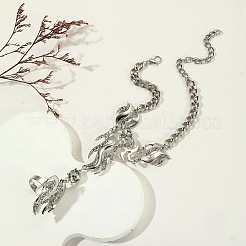 Браслеты-кольца из цинкового сплава со стразами в форме волны FS-WGF2CBB-02