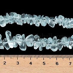 Нити стеклянных бусин с имитацией аквамарина&nbsp;GLAA-C041-01