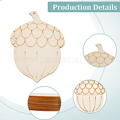 10 шт. необработанные пустые деревянные подвески для художественной росписи&nbsp;DIY-WH20063-005A