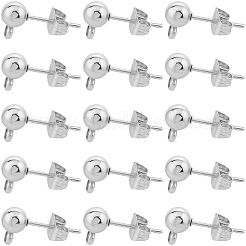 100 шт. фурнитура для сережек-гвоздиков из нержавеющей стали 304&nbsp;STAS-BBC0008-45