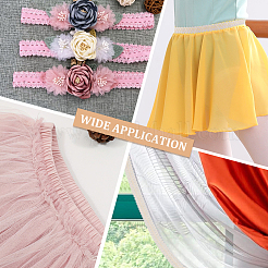 20 м полиэстеровая эластичная кружевная лента с оборками&nbsp;OCOR-GF0003-37B