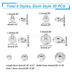 160 шт. 8 шт. разделительные бусины из нержавеющей стали 201 и 304&nbsp;STAS-UN0041-61