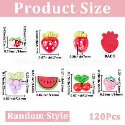 120шт 4 стиля непрозрачные кабошоны из смолы&nbsp;RESI-SP0001-24