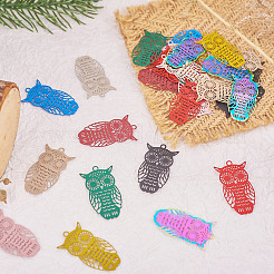 40 шт. филигранные подвески из нержавеющей стали 430 и 201&nbsp;STAS-TA0001-98