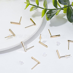30 шт. латунные серьги-гвоздики&nbsp;KK-BC0009-06