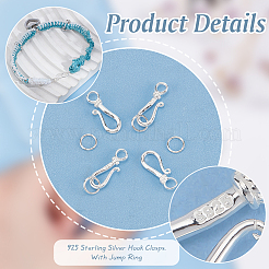 925 застежка-крючок из стерлингового серебра&nbsp;STER-PH0002-07