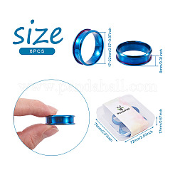 6 шт. 6 стиля из нержавеющей стали с рифлеными кольцами для пальцев&nbsp;STAS-YS0001-19