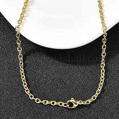 Ожерелья из цепочек из нержавеющей стали толщиной 3 мм 202&nbsp;NJEW-C097-03G