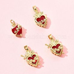 4 шт. 4 подвески из латуни и стекла&nbsp;KK-FS0001-83