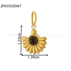 Подвески из нержавеющей стали 304 и бусин из натуральных драгоценных камней&nbsp;STAS-OY009-30G