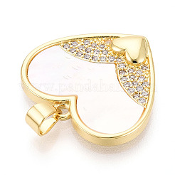 Латунные микропаве прозрачные подвески с фианитом&nbsp;KK-N268-34G