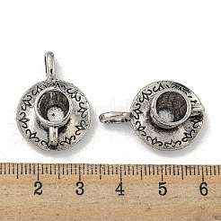 Чашка кофе тибетском стиле сплава подвески&nbsp;X-TIBEP-A13415-AS-NR