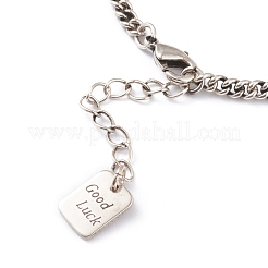 Латунь Снаряженная цепи браслеты&nbsp;BJEW-H537-07AS