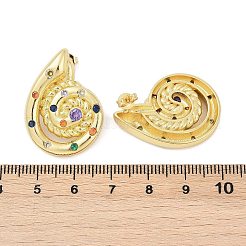 Латунные микро проложить серьги стержня кубического циркония&nbsp;KK-U058-62G