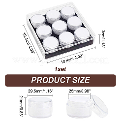 Мини-круглые пластиковые баночки для ювелирных изделий с 9 слотом&nbsp;AJEW-WH0472-42A