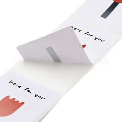 200 шт. прямоугольник с цветком здесь для вас тематические бумажные самоклеящиеся наклейки&nbsp;AJEW-S084-02D