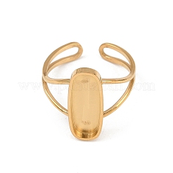 Настоящие позолоченные 18-каратным золотом компоненты манжетного кольца из нержавеющей стали 304&nbsp;STAS-A191-12D-G