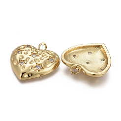 Кулоны из чеканной латуни с прозрачным кубическим цирконием&nbsp;X-KK-F821-14G