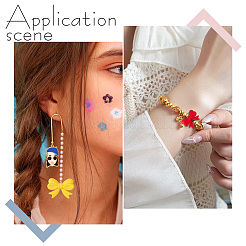 36 шт. 9-х цветные бусины-бантики из пищевого силикона&nbsp;SIL-PA0001-03