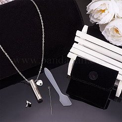 1 шт. ожерелье из нержавеющей стали 304 в форме колонны с прахом&nbsp;DIY-TA0010-07E